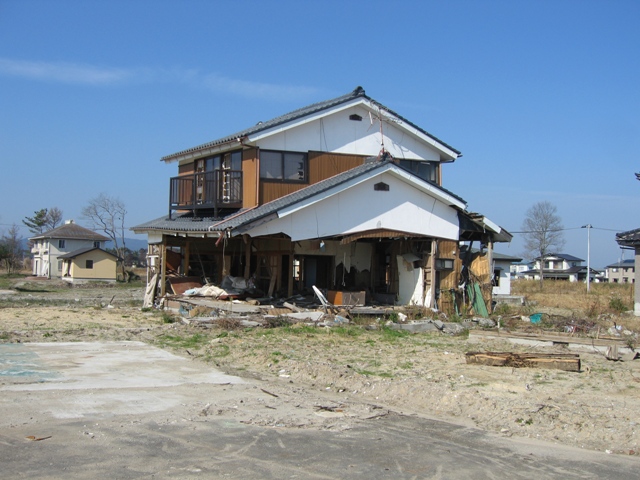 地震と大津波で被害に遭った家屋