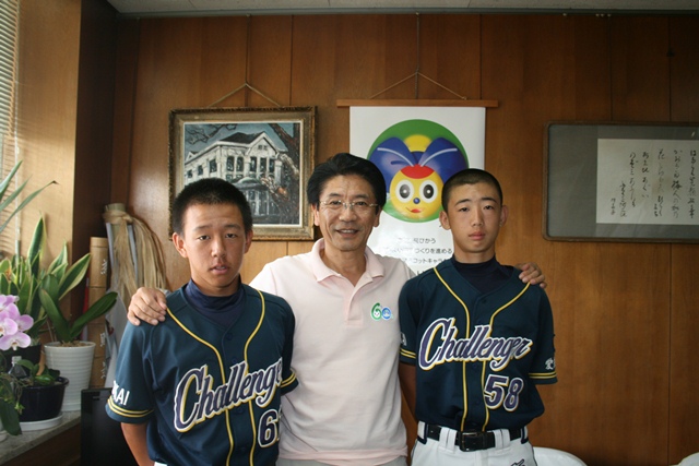 東海チャレンジャーボーイズ所属の左：新美貫太さん（阿中3年）、右：竹内寛斗さん（阿中3年）