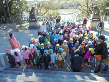 多賀神社に到着した子どもたち