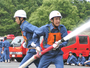 消防操法大会の写真