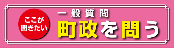一般質問Q&A 町政を問う