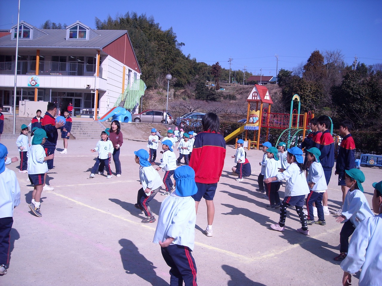 中学生と交流